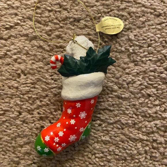 Danbury Mint 2009 Bichon Frise Stocking Stuffer Ornament - Picture 4 of 4